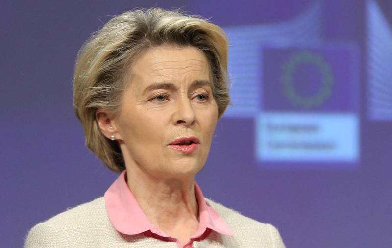 Ursula von der Leyen, European Commission president, speaks during a news conference in Brussels, Belgium, on Thursday, Dec. 24, 2020. The U.K. clinched a historic trade deal with the European Union, averting the threat of an acrimonious breakup and laying the foundations for a new relationship with its biggest and nearest commercial partner. Photographer: Dursun Aydemir/Anadolu Agency/Bloomberg