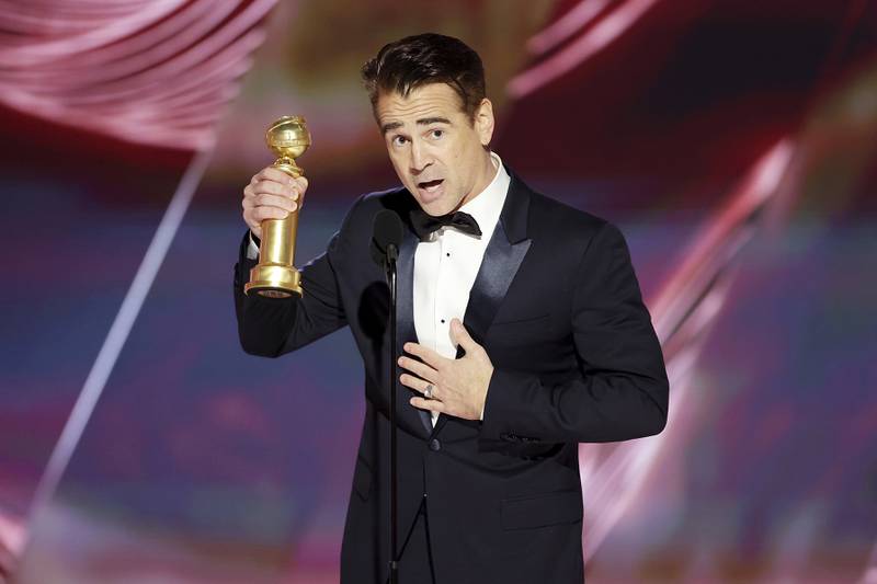 Colin Farrell: Best Actor in a Leading Role for Comedy or Musical for 'The Banshees of Inisherin'. AP