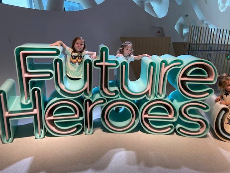 The colours and materials of the Future Heroes exhibit in the Museum of the Future create an environment that lends itself to thought, innovation and creativity. All photos: Gemma White for The National