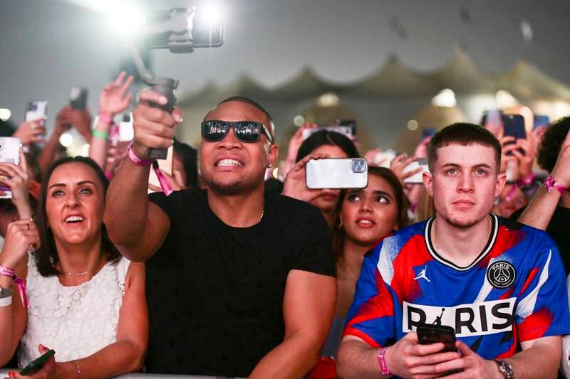 Fans at Abu Dhabi's F1 concert in Etihad Park
