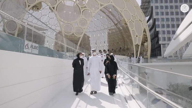 An image that illustrates this article Sheikh Khaled bin Mohamed visits UAE pavilion at Expo 2020