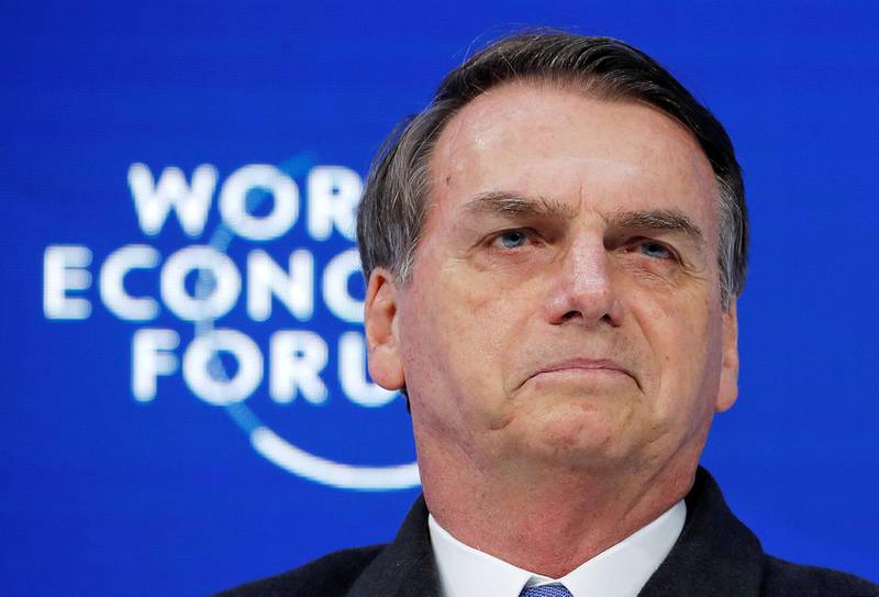 Brazil's President Jair Bolsonaro attends the World Economic Forum (WEF) annual meeting in Davos, Switzerland, January 22, 2019. REUTERS/Arnd Wiegmann