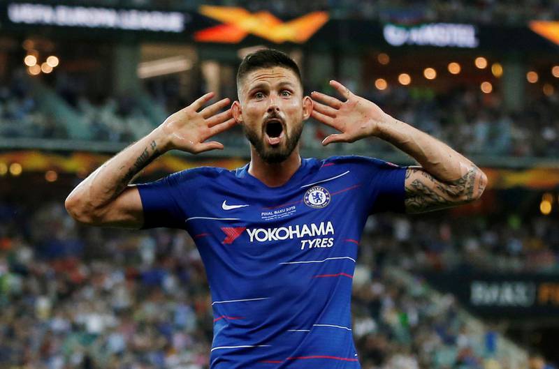 Olivier Giroud stayed put at Chelsea despite reports linking him with a move to Inter Milan. Reuters