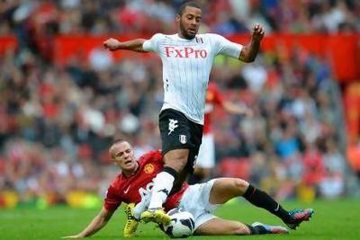 Mousa Dembele in action for Fulham against Manchester United on Saturday. Shaun Botterill / Getty Images