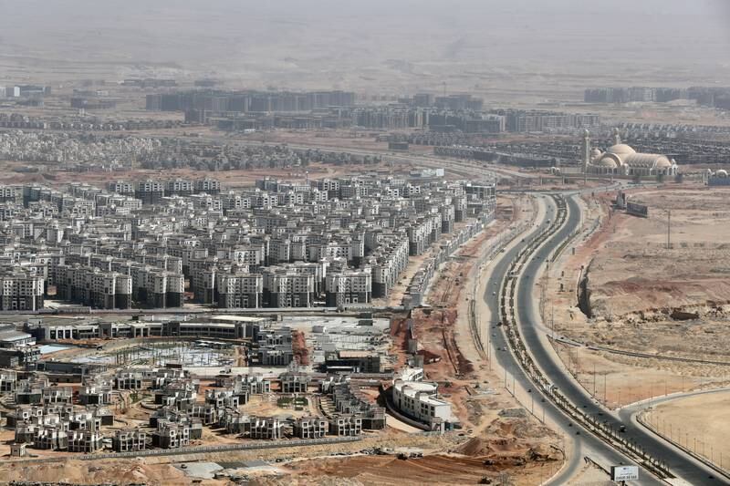 A construction site at the New Administrative Capital, 45 kilometres east of Cairo, in September 2022. EPA