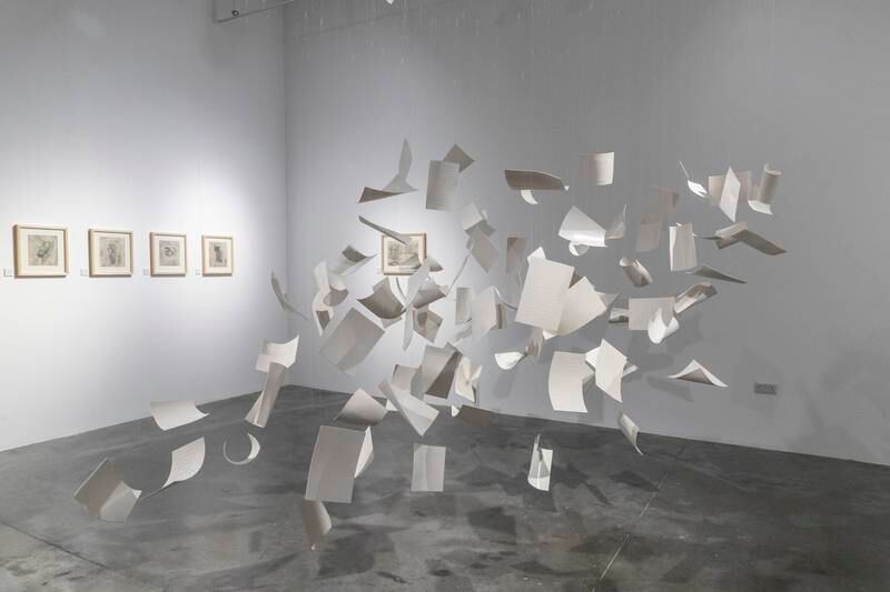 Syrian Palestinian artist Sawsan Al Bahar’s installation 'Leaving is Home' from her first solo exhibition Talaliya at Firetti Contemporary is an immersive exploration of personal history. 