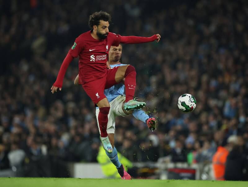 Liverpool's Mohamed Salah during the League Cup. Reuters