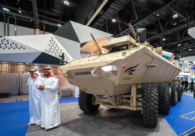 Abu Dhabi, United Arab Emirates, 2/19/19, International Defence Exhibition & Conference 2019 (IDEX) day 3. -- Calidus Wahash APC.Victor Besa / The National.Section:  NAReporter: