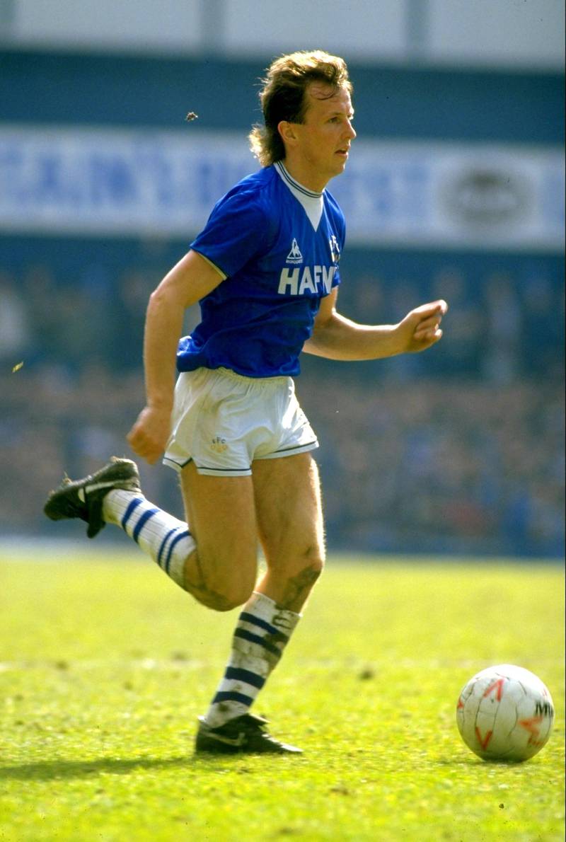 May 1985:  Trevor Steven of Everton in action during the Canon League Division One match against Queens Park Rangers played at Goodison Park in Liverpool, England.  The match finished in a 2-0 win for Everton.  \ Mandatory Credit: Allsport UK /Allsport