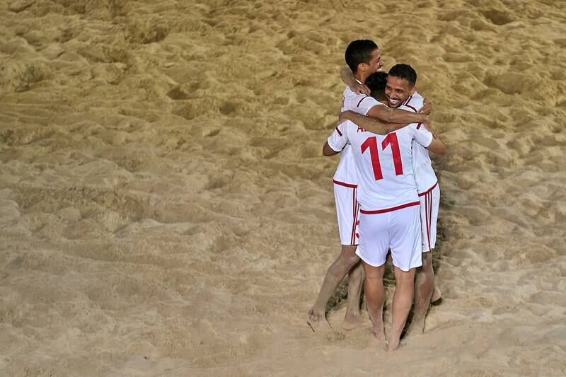 UAE defeated Spain in the 10th Intercontinental Beach Soccer Cup Dubai. Photo: Beachsoccer.com