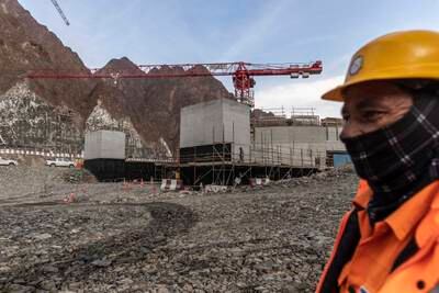 Progress on the new Dubai Electricity and Water Authority hydroelectric power plant in Hatta. All photos: Antonie Robertson / The National


