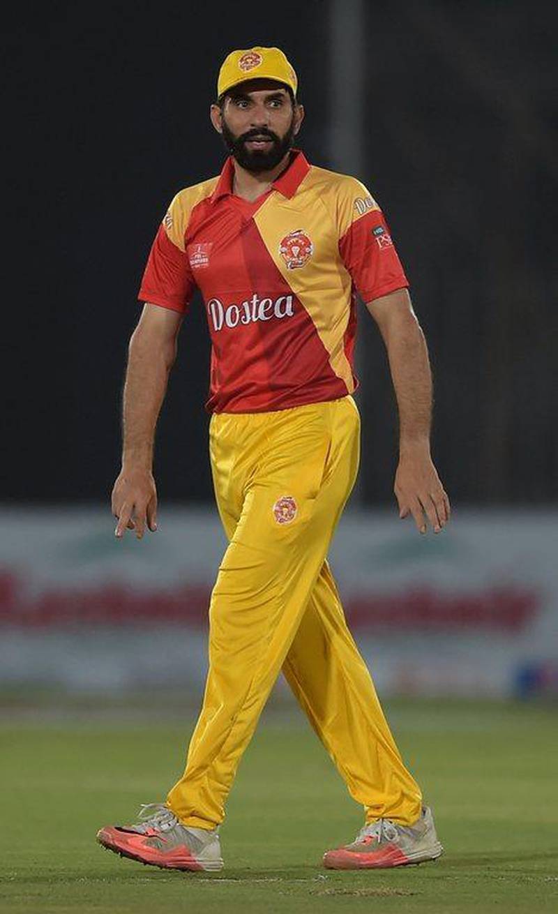 Pakistani captain Misbah-ul-Haq of Islamabad United shown during the exhibition match. Aamir Qureshi / AFP