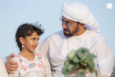 Sheikh Hamdan took part in the sea turtle release with his family.