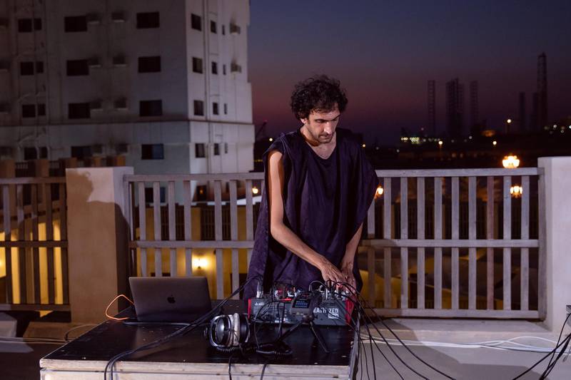Atoui’s pop-up performance at the Sharjah Art Foundation marked the launch of his exhibition, Cycles in 11. Courtesy Sharjah Art Foundation 