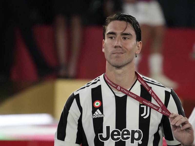 Juventus' Dusan Vlahovic. AP Photo