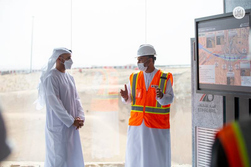 Sheikh Theyab was told about the progress being made on the project. 
