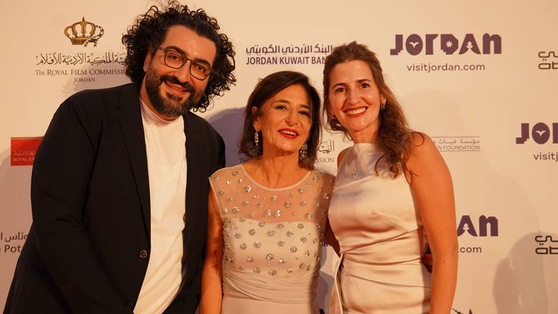 From left: Bassam Alasad, head of the Amman Film Industry Days; Nada Doumani, the festival's director and co-founder; and Areeb Zuaiter, head of programming.