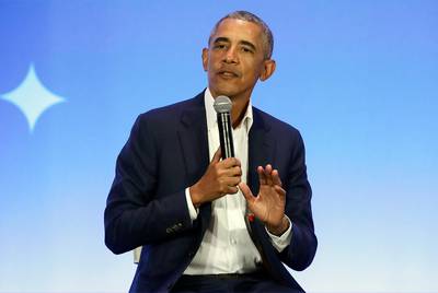 FILE - This Feb. 19, 2019, file photo shows former President Barack Obama speaking at the My Brother's Keeper Alliance Summit in Oakland, Calif. Obamaâ€™s â€œA Promised Landâ€ sold nearly 890,000 copies in the U.S. and Canada in its first 24 hours, putting it on track to be the best selling presidential memoir in modern history. (AP Photo/Jeff Chiu, File)