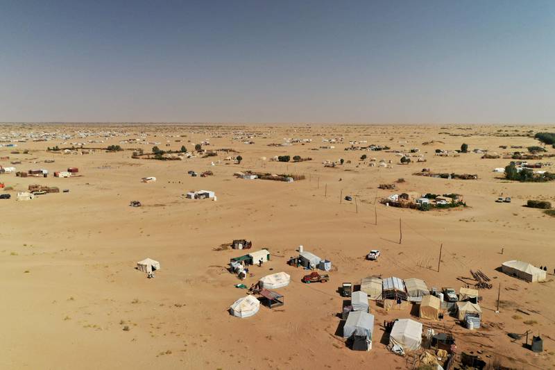 There are about 139 camps for the displaced in Marib province, Yemeni authorities say. AFP