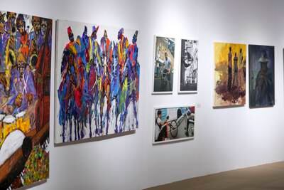 Efie Gallery, a new arrival to Dubai that aims to bring contemporary African art to the Middle East at Burj Plaza, Downtown Dubai. Khushnum Bhandari / The National