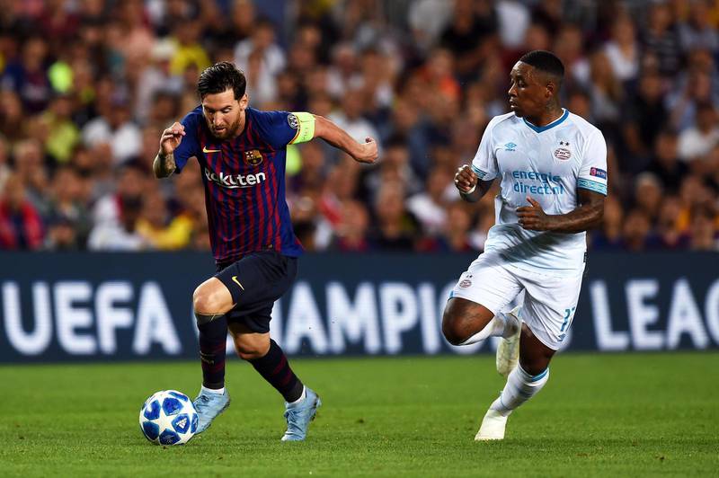 Barcelona's Lionel Messi runs with the ball. Getty Images