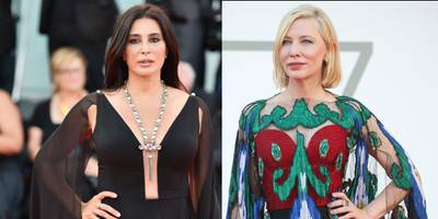 Nadine Labaki, left, and Cate Blanchett are keeping the conversation about Beirut alive with a new short video. Getty Images