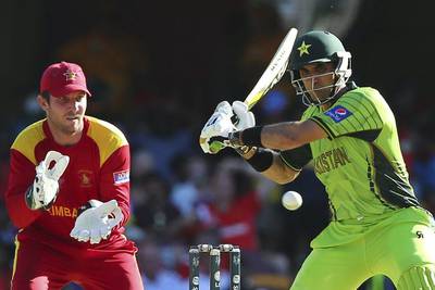 Pakistan captain Misbah ul-Haq, right, has been at the heart of this dated approach. Tertius Pickard / AP Photo