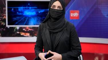 An image that illustrates this article Female Afghan TV presenters ordered to cover faces on air