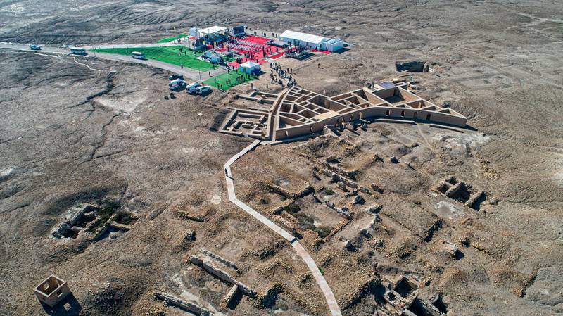 An aerial photo shows the 6,000-year-old archaeological site of Ur amid preparations for Pope Francis' visit near Nasiriyah. AP Photo