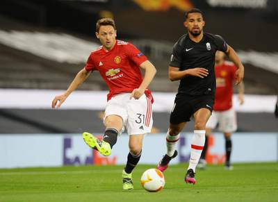Nemanja Matic 7. Beautiful lofted pass to Fernandes after 33 which was volleyed over from close range. More touches – 100 – than any other player on the pitch. Fine playing in games like this. Reuters