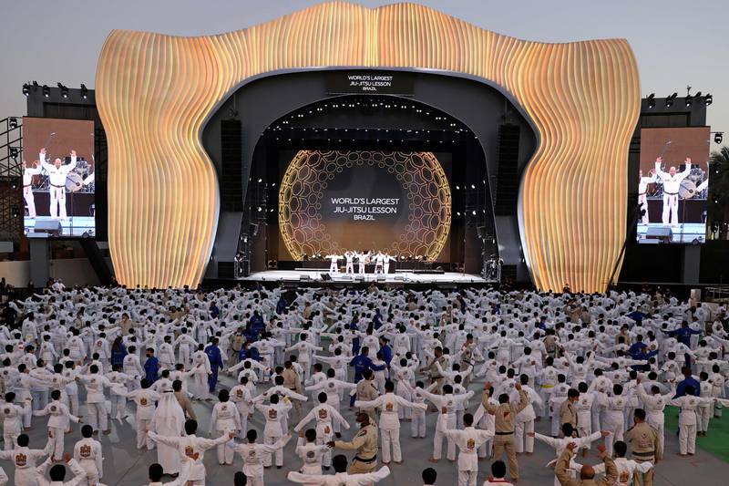 The record involved sessions held at sites such as the Expo's Jubilee Park, as well as others in Abu Dhabi and Al Ain. AFP