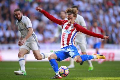 Antoine Griezmann scored 26 goals in all competitions for Atletico Madrid this season. Gonzalo Arroyo Moreno / Getty Images
