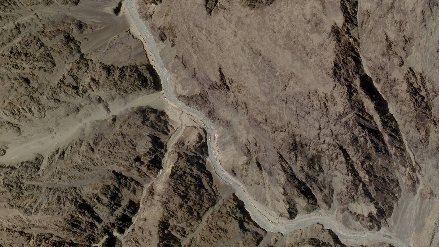 A satellite image taken over Galwan Valley in Ladakh, India, parts of which are contested with China, June 16, 2020, in this handout obtained from Planet Labs Inc. Picture taken June 16, 2020. Mandatory credit PLANET LABS INC/via REUTERS ATTENTION EDITORS - THIS IMAGE HAS BEEN SUPPLIED BY A THIRD PARTY. MANDATORY CREDIT. NO RESALES. NO ARCHIVES.     TPX IMAGES OF THE DAY