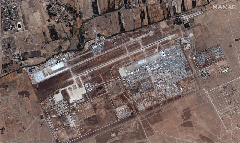 The Mazar-i-Sharif airport in northern Afghanistan. Maxar Technologies via AFP
