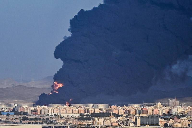 Yemen's Houthi rebels have claimed responsibility for the attack on the Aramco facility in Jeddah. AFP
