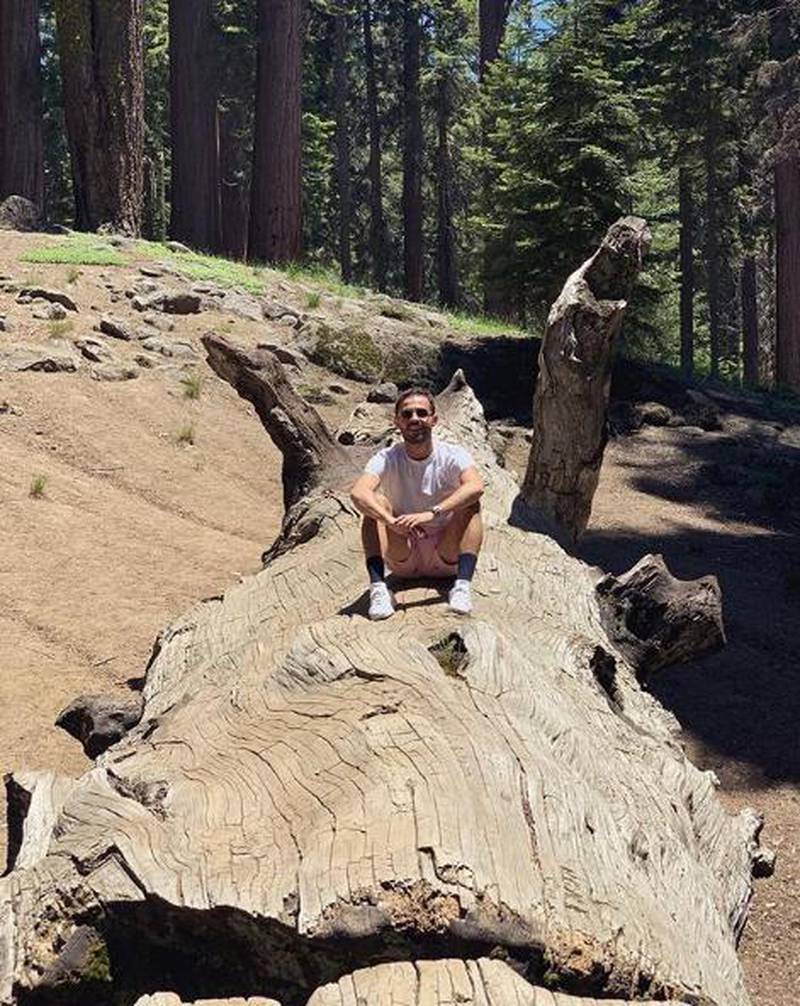 Manchester City's Bernardo Silva is pictured in Sequoia National Park, California on June 25. His travels also took in Miami and New York. Courtesy Bernardo Silva / Instagram