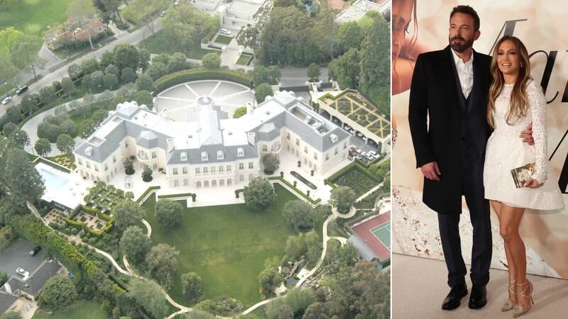 Affleck and Lopez took a tour of Candy Spelling's gargantuan Holmby Hills home, on the market for $168 million, but have instead decided to renovate Lopez's $28m Bel Air estate. Getty / Reuters 