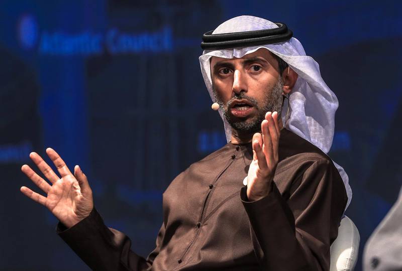 Abu Dhabi, U.A.E., Janualry 13, 2019.  LOOKING AHEAD: THE FUTURE OF THE VIENNA ALLIANCE:   H.E. Suhail Al Mazrouei, Minister of Energy and Industry, United Arab Emirates during the forum.Victor Besa / The NationalSection:  BZReporter:  Jennifer Gnana