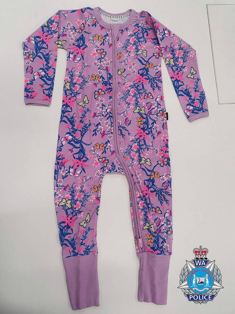 An outfit similar to the one worn by four-year-old Cleo when she went missing. AFP
