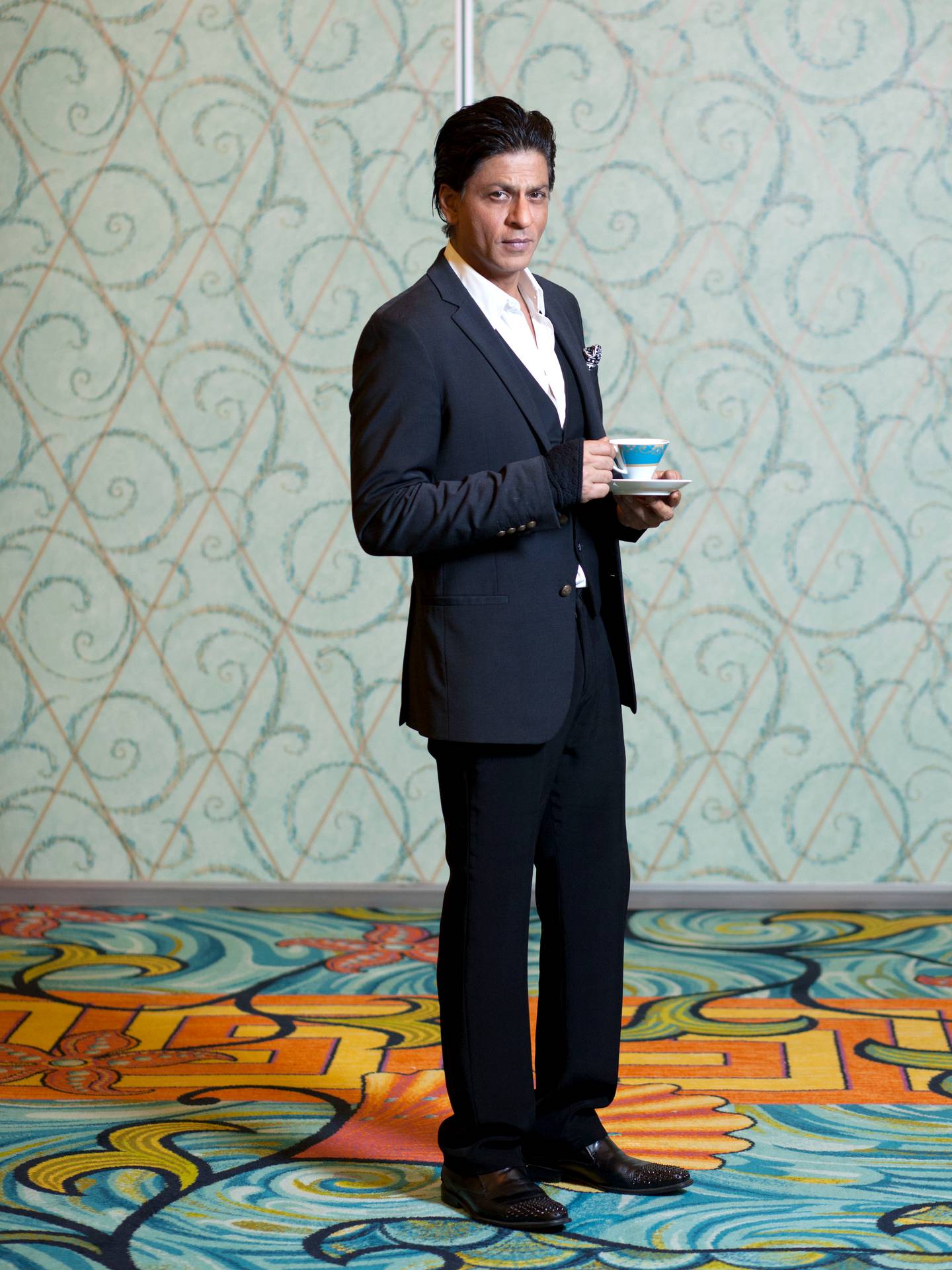 September 18, 2013 - Dubai, UAE - *General Caption* Bollywood star Shah Rukh Khan (also Shahrukh Khan) is photographed backstage at Atlantis after promoting his new film Chennai Express. Khan is in Dubai filming his new film Happy New Year.Photos by Clint McLean for The NationalArts&LifeCommissioning editor: Olga CamachoWriter: Christine Iyer