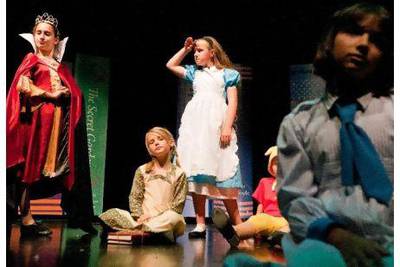 Children from the Kids Theatre Works! on stage in Dubai. Duncan Chard/The National