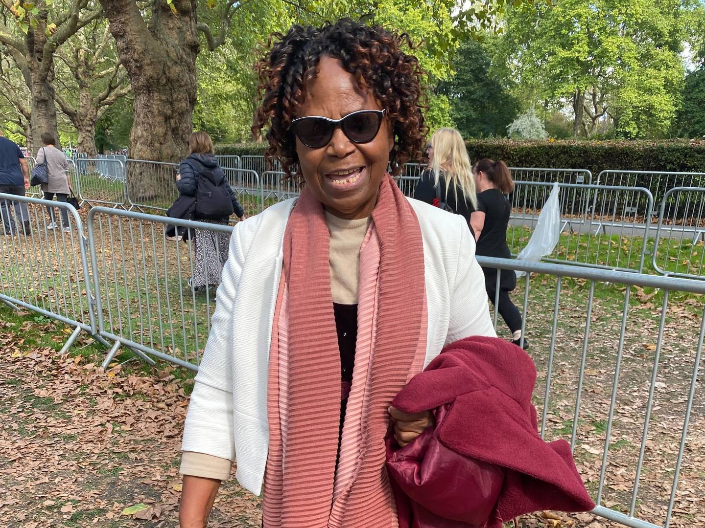 Otiliah Nyamande, 71, travelled from Zimbabwe to see the queen lying in state. Gillian Duncan / The National