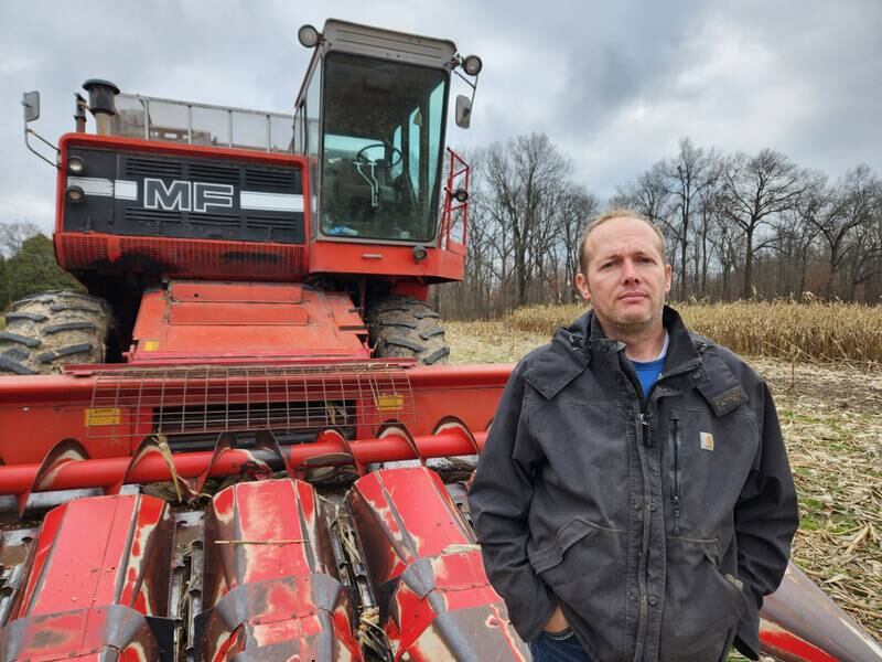 'We like to have a minimum of 150 to 200 bushels of corn per acre,' says Mike Lutmer. 'If we average a little over 100  this year, we’ll probably be lucky.' All photos: Stephen Starr