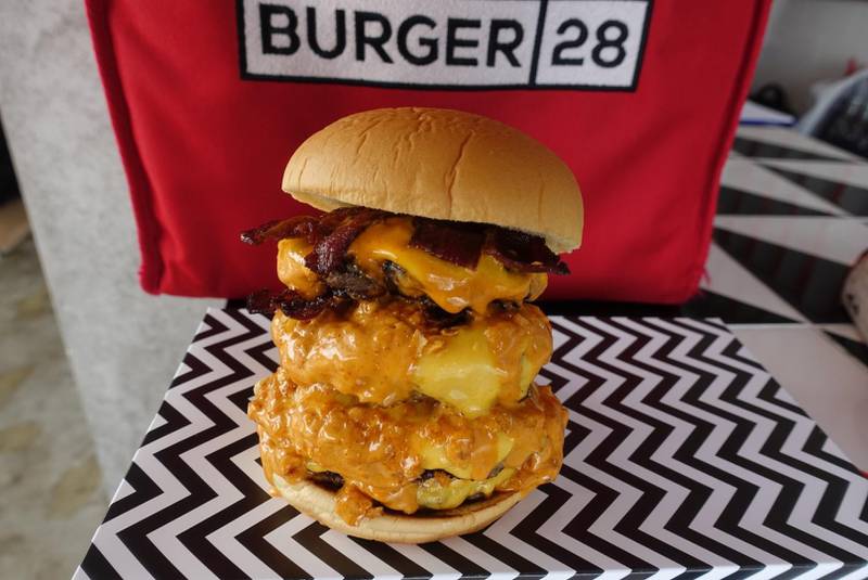 Burger28 creates sandwiches with a local twist. Courtesy Burger28