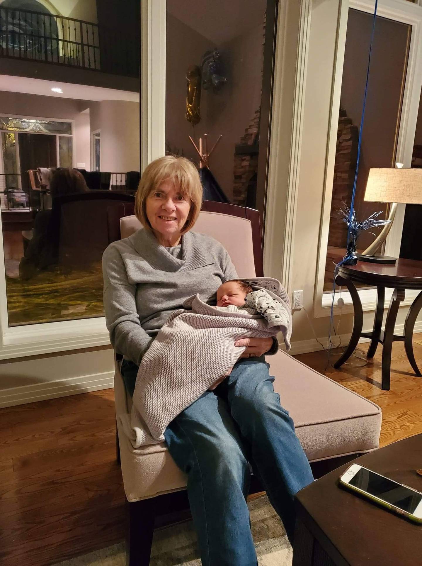 Debby Fullerton holds grandson, Noah, before they were separated by the Covid-19 pandemic.  Courtesy Debby Fullerton