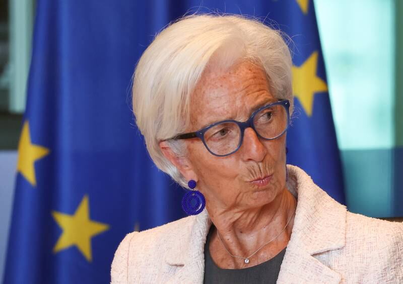 President of the European Central Bank Christine Lagarde speaks during a hearing by European Parliament Committee on Economic and Monetary Affairs. EPA