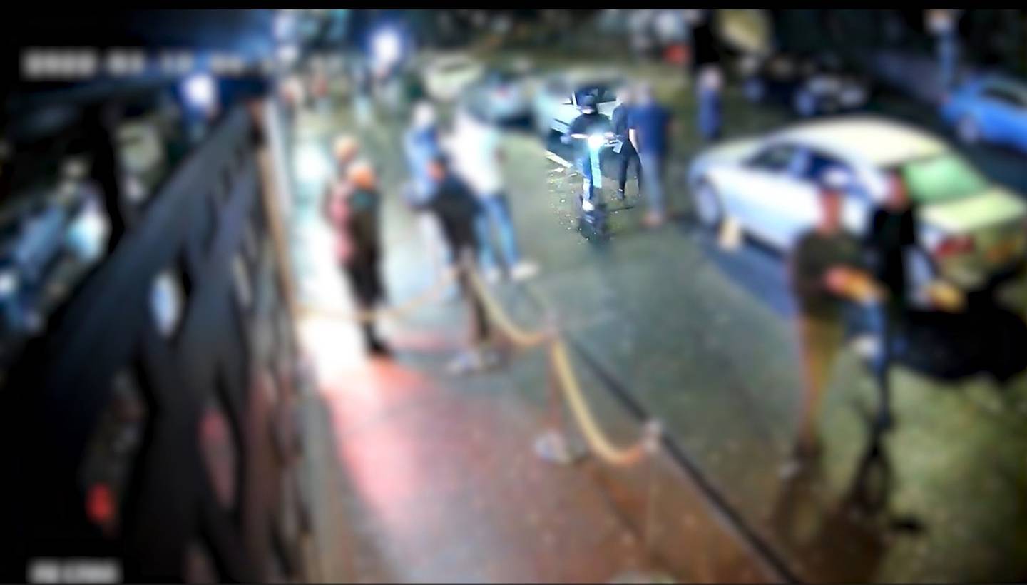 Screenshot taken from a Dorset Police video that was shown to the jury, showing Lawangeen Abdulrahimzai, on an e-scooter in Bournemouth. PA 