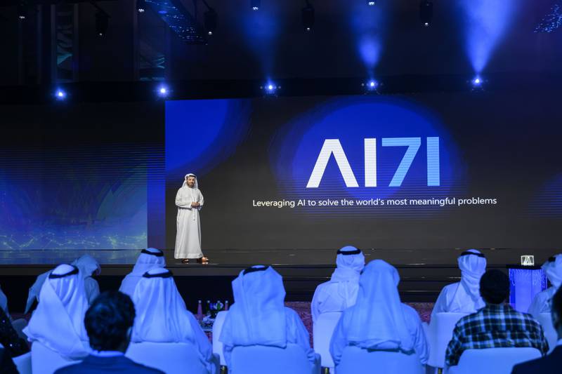 Sheikh Khalid bin Mohammed, Crown Prince of Abu Dhabi, attended the launch ceremony of the new entity AI7I.Worm