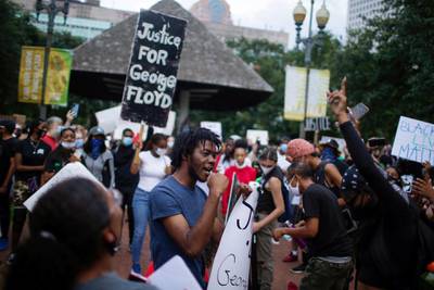 Protesters rally in New Orleans, Louisiana, US. Reuters