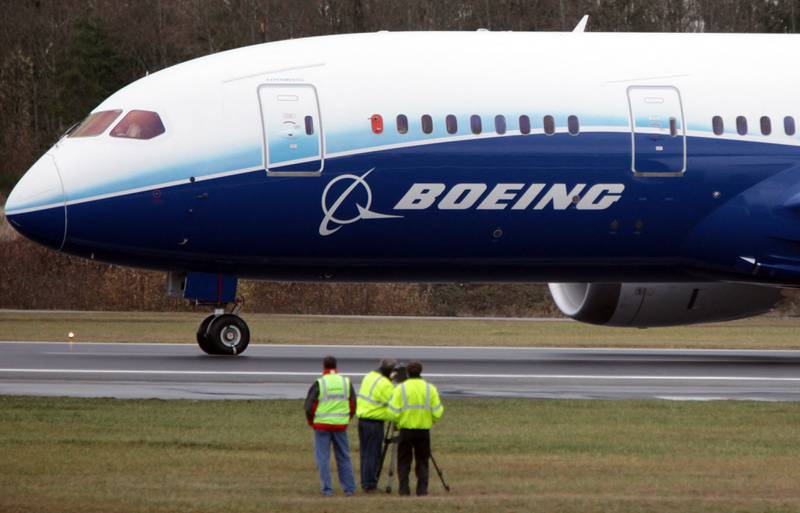 Boeing’s full 2021 financial year’s revenue increased almost 7 per cent to $62.3 billion. AFP